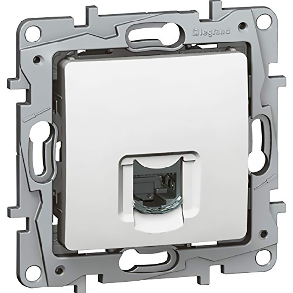 APPAREILLAGE PRISE ENCASTRE RJ45 CAT 6 ARGENT NILOE 96681 LEGRAND