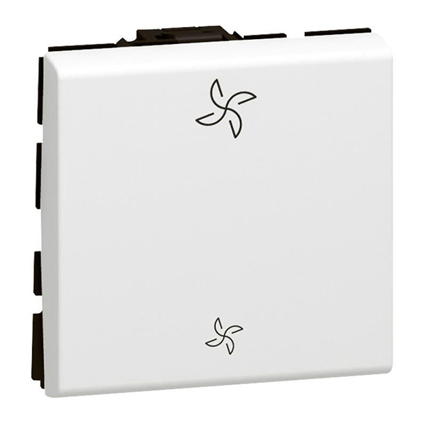 MOSAIC _COMMANDE VMC 10AX 250V 2MOD - BLANC ANTIMICROBIEN