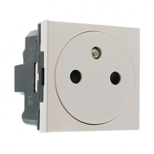 PRISE DE COURANT 2P+T MOSAIC 2 MODULES AVEC CONNEXION PAR BORNES AUTOMATIQUES - BLANC