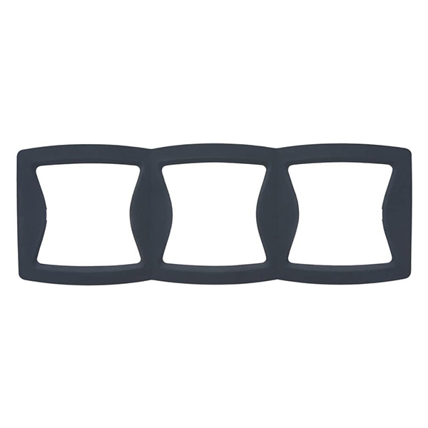 PLAQUE TRIPLE HORIZONTALE ANTHRACITE DIAMANT