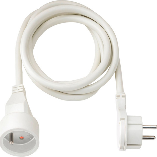 RALLONGE H05VV-F 3G1.5 3M BLANC