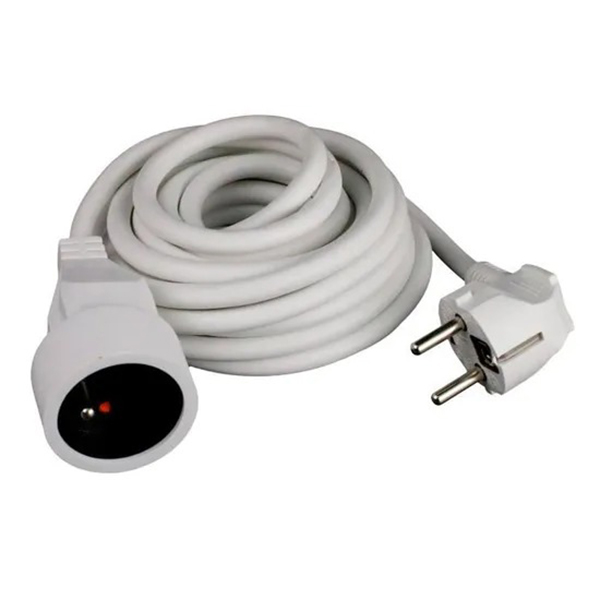 RALLONGE HO5VV-F 3G1.5 BLANC LG : 5 M