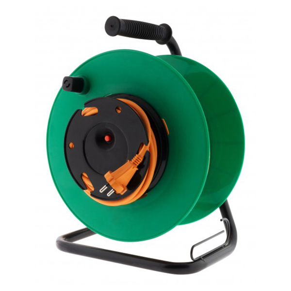 ENROULEUR SANS PRISE HO5VV-F 2X1,5 LG:25 M + COUPE CIRCUIT