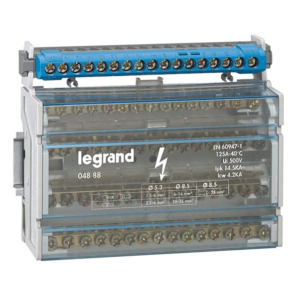 REPARTITEUR MODULAIRE MONOBLOC 4P 125A 8MOD 004888 LEGRAND