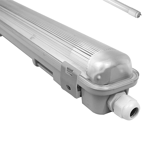 REGLETTE LED IP65 AVEC TUBE - 9W-750L - 4000K - 60CM