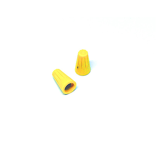TETE DE CABLE D6,5MM JAUNE - PQT DE 100