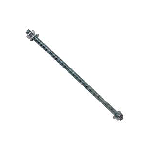 TIGE FILETEE 6*1000 ECROU+RONDELLE FEUTRE+RONDELLE PLATE: DEMI FILETE