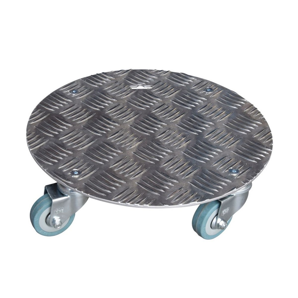 ROULE PLANTES ALU ROND 30CM 4 ROUES
