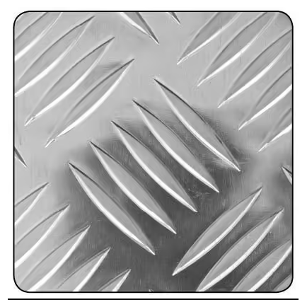 TOLE ALU DAMIER BRUT1000X500MM