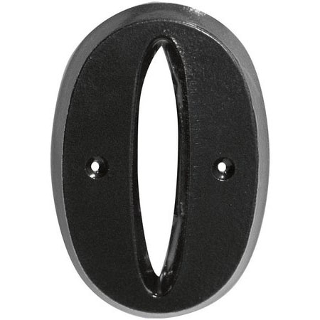 CHIFFRE ZAMAK NOIR 80MM 0