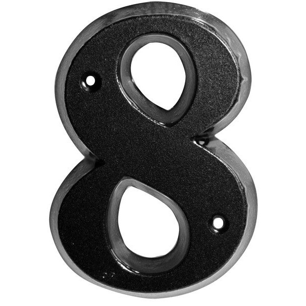 CHIFFRE ZAMAK NOIR 80MM 8