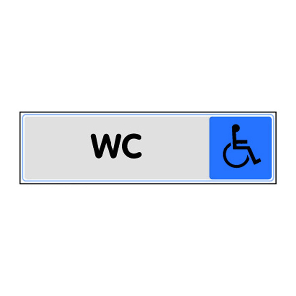 PLAQUE PLEXI WC POUR HANDICAPES COULEUR 170*40