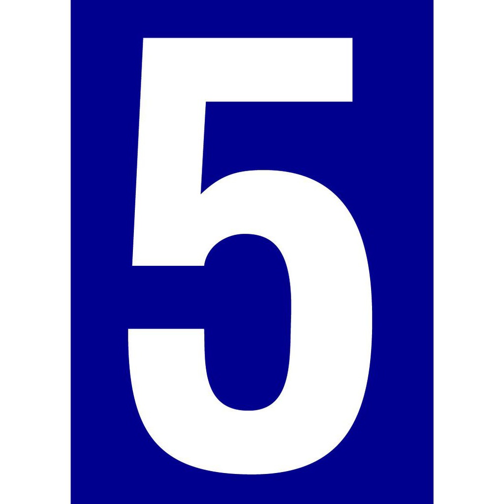 SIGNALISATION ADHESIVE NUMERO DE RUE N 5