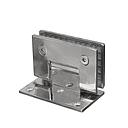 CHARNIERE DE PORTE DE DOUCHE EN VERRE SIMPLE SENS POUR FIXATION MUR/SOL-VERRE A 90° - 90X55X4MM BOUT CARRE ARRONDI