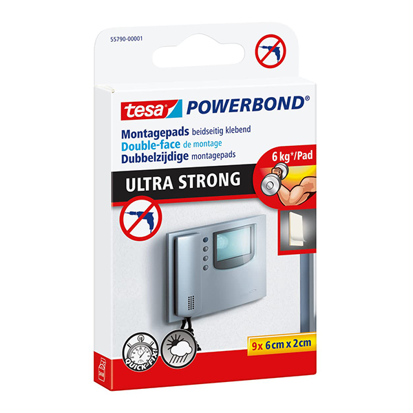 ADHESIF DOUBLE FACE POWERBOND ULTRA STRONG 0,06MX20MM 6 PADS