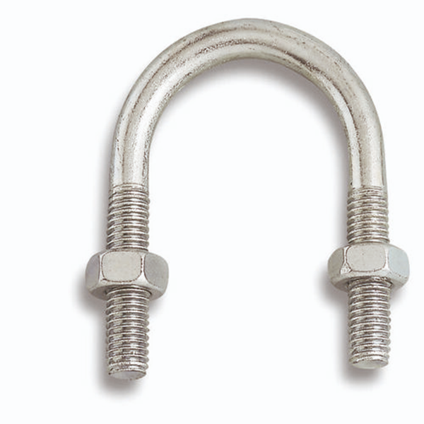 2 BRIDES FIXATION TUBE ACIER ZINGUE M8MM LARG. 34MM