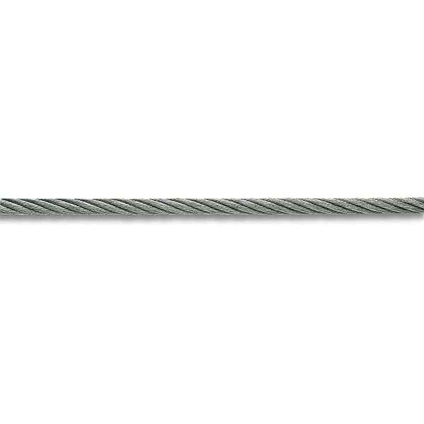 CABLE GAINE PVC ACIER GALVA 30KG D1/2MM/M