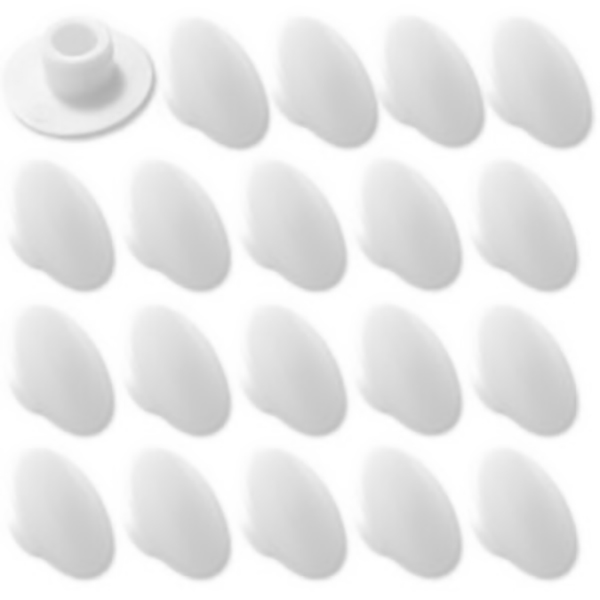 CACHE VIS 6 PANS BLANC - 13MM - 12PCS