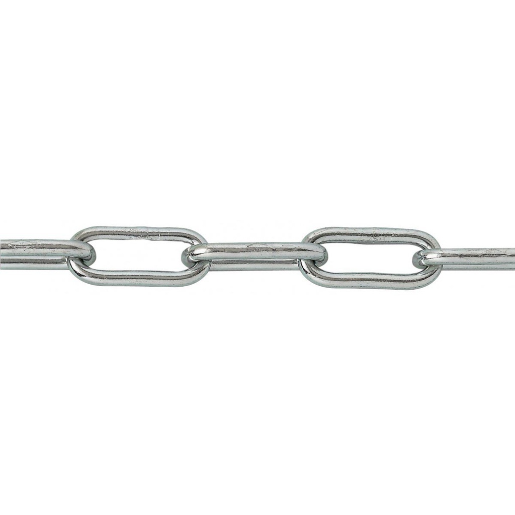 CHAINE SOUDEE MAILLE LONG ACIER ZINGUE 75KG D3.5MM/M