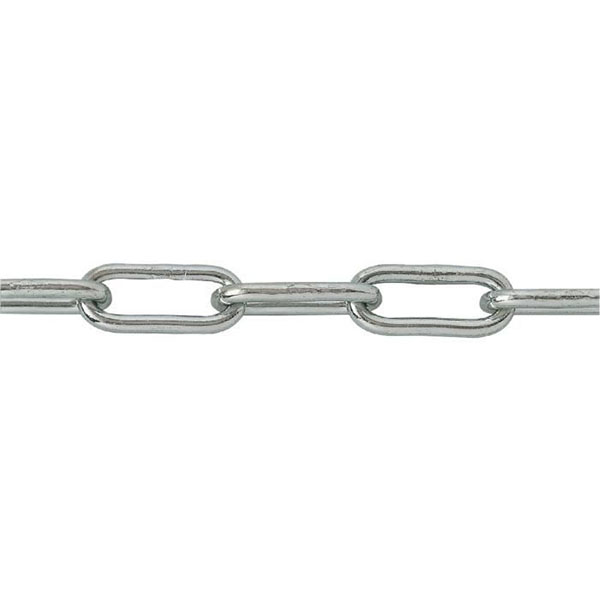 CHAINE SOUDEE MAILLE LONG ACIER ZINGUE 155KG D5MM/M