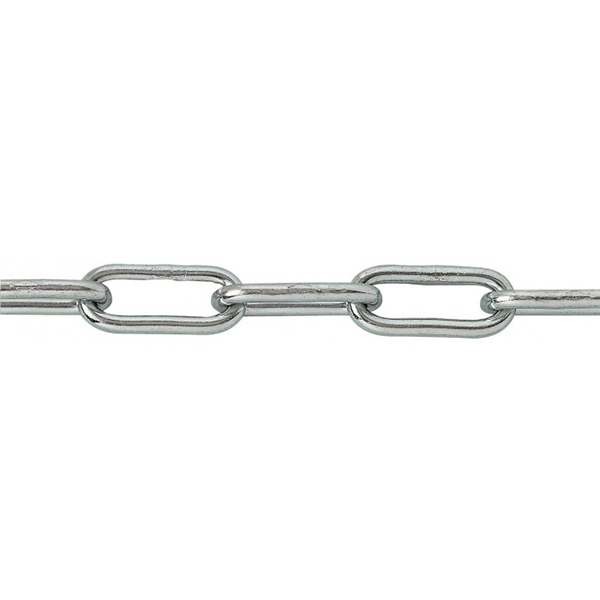 CHAINE SOUDEE MAILLE LONG ACIER ZINGUE 225KG D6MM/M