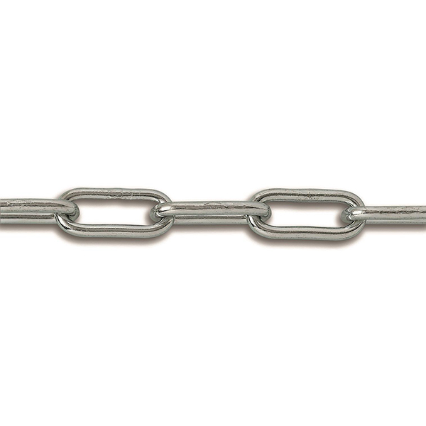 CHAINE SOUDEE MAILLE LONG ACIER ZINGUE 30KG D2.5MM L2.5M