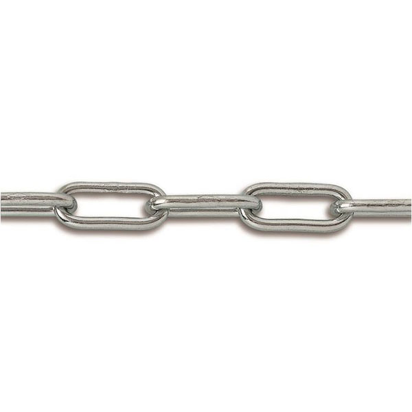 CHAINE SOUDEE MAILLE LONG ACIER ZINGUE 75KG D3.5MM L2.5M
