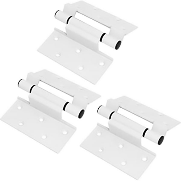 CHARNIERE EN ALU X3 PCES BLANC