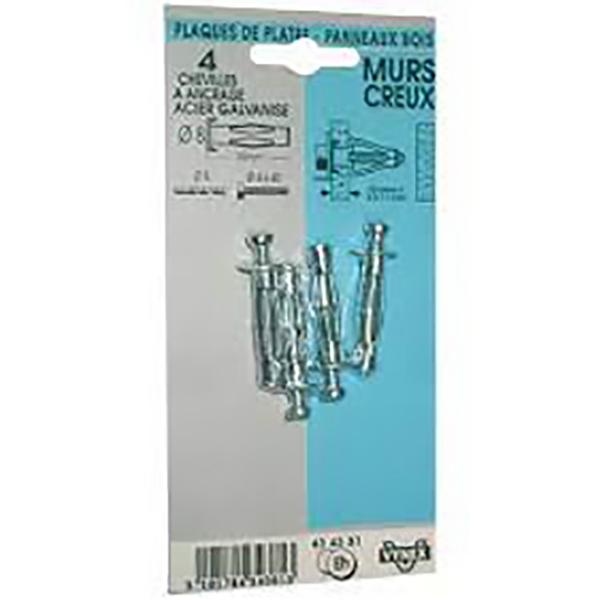 CHEVILLE ANCRAGE METAL 8X32-PQT DE 60PCS