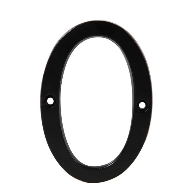 CHIFFRE FONTE NOIR 10 CM - 0