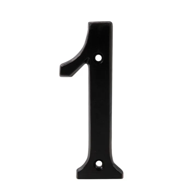 CHIFFRE FONTE NOIR 10 CM - 1