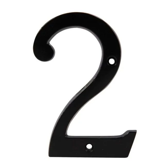 CHIFFRE FONTE NOIR 10 CM - 2