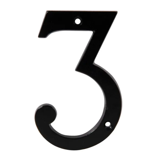 CHIFFRE FONTE NOIR 10 CM - 3