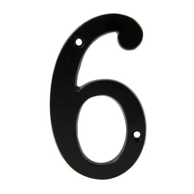 CHIFFRE FONTE NOIR 10 CM - 6