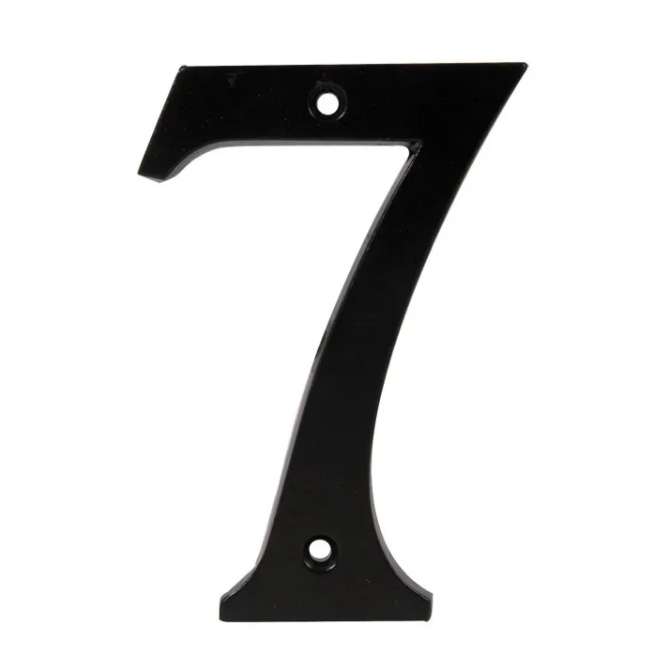 CHIFFRE FONTE NOIR 10 CM - 7