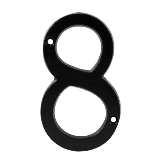 CHIFFRE FONTE NOIR 10 CM - 8