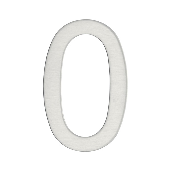 CHIFFRE INOX ADHESIF 9,5CM - 0