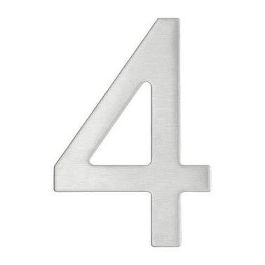 CHIFFRE INOX ADHESIF 9,5CM - 4