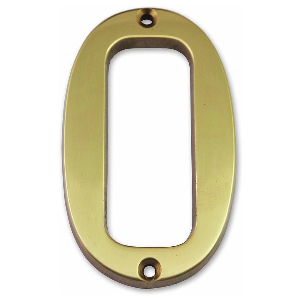 CHIFFRE LAITON MASSIF 9,7CM - 0