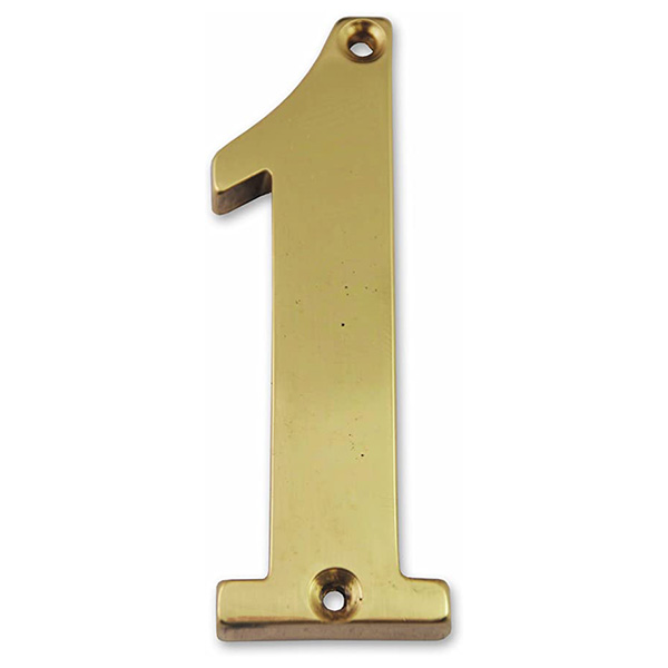 CHIFFRE LAITON MASSIF 9,7CM - 1
