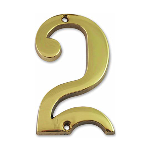 CHIFFRE LAITON MASSIF 9,7CM - 2