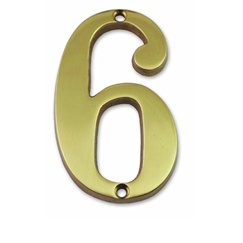 CHIFFRE LAITON MASSIF 9,7CM - 6