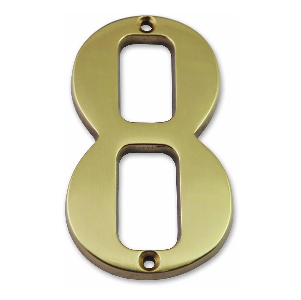 CHIFFRE LAITON MASSIF 9,7CM - 8