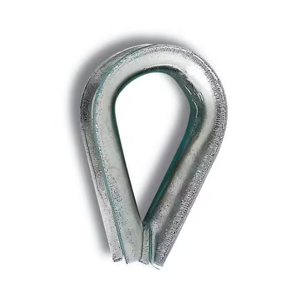 2 COSSE-COEURS ACIER ZINGUE POUR CABLE D3MM
