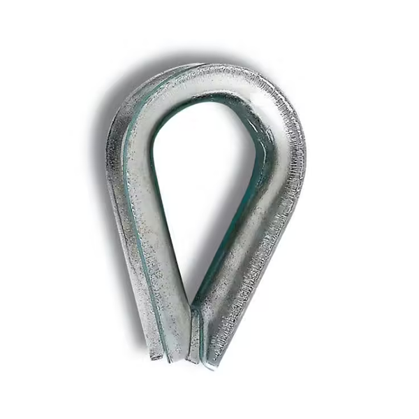 2 COSSE-CŒURS ACIER ZINGUE POUR CABLE D4MM