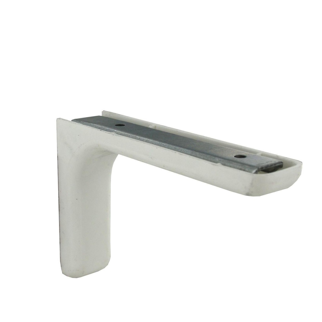 CONSOLE LEONARD ACIER MP BLANC 80X117