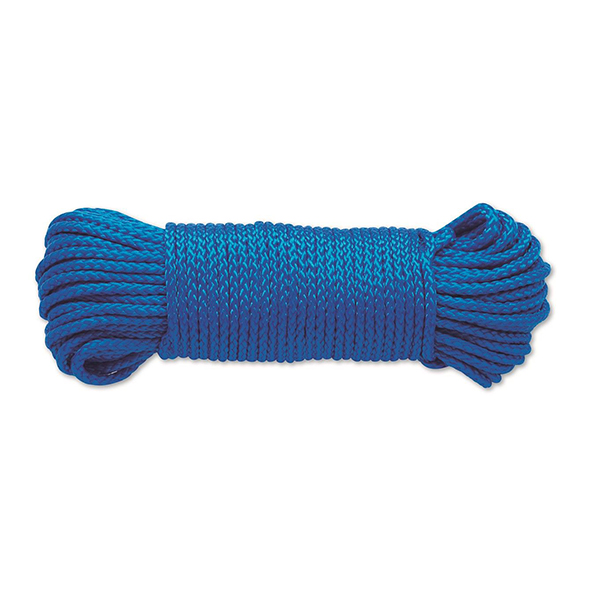 CORDE POLYPROPYLENE TRESSEE BLEUE 100KG D2.8MM L20M