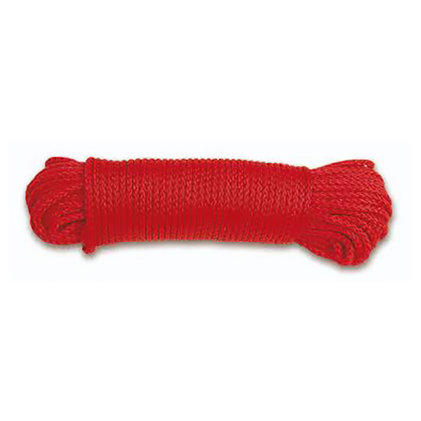 CORDE POLYPROPYLENE TRESSEE ROUGE 200KG D4MM/M