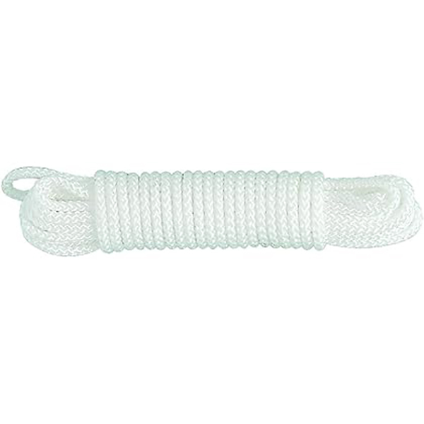 CORDE POLYPROPYLENE TRESSE BLANCHE 80KG D2MM L10M