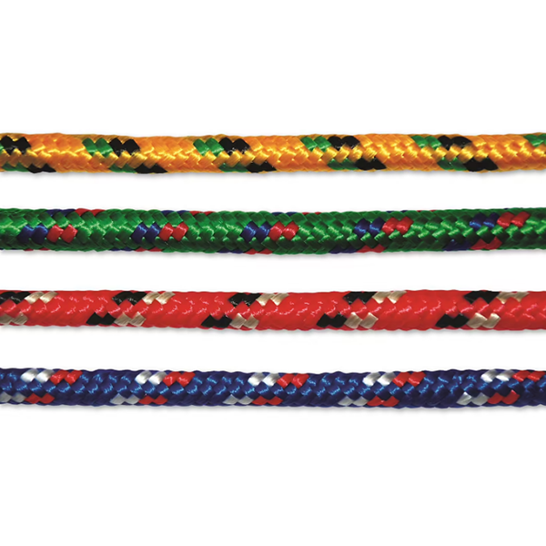 CORDE POLYPROPYLENE/POLYESTER TRESSE COULEUR ASSORTIS D9MM L7.5M